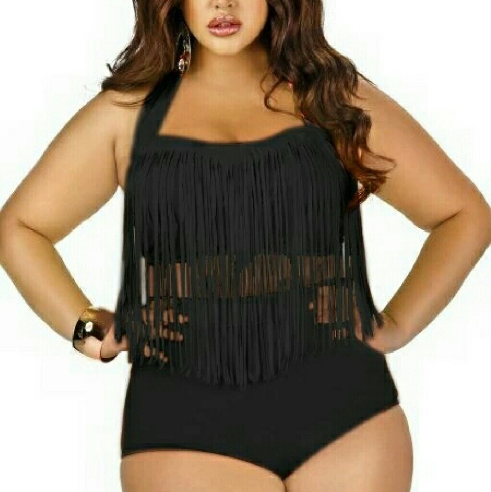 Newest Summer  Plus Size Tassels Bikinis High